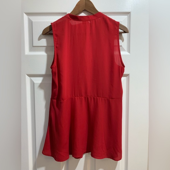 Joe Fresh red sleeveless blouse - Picture 3 of 8